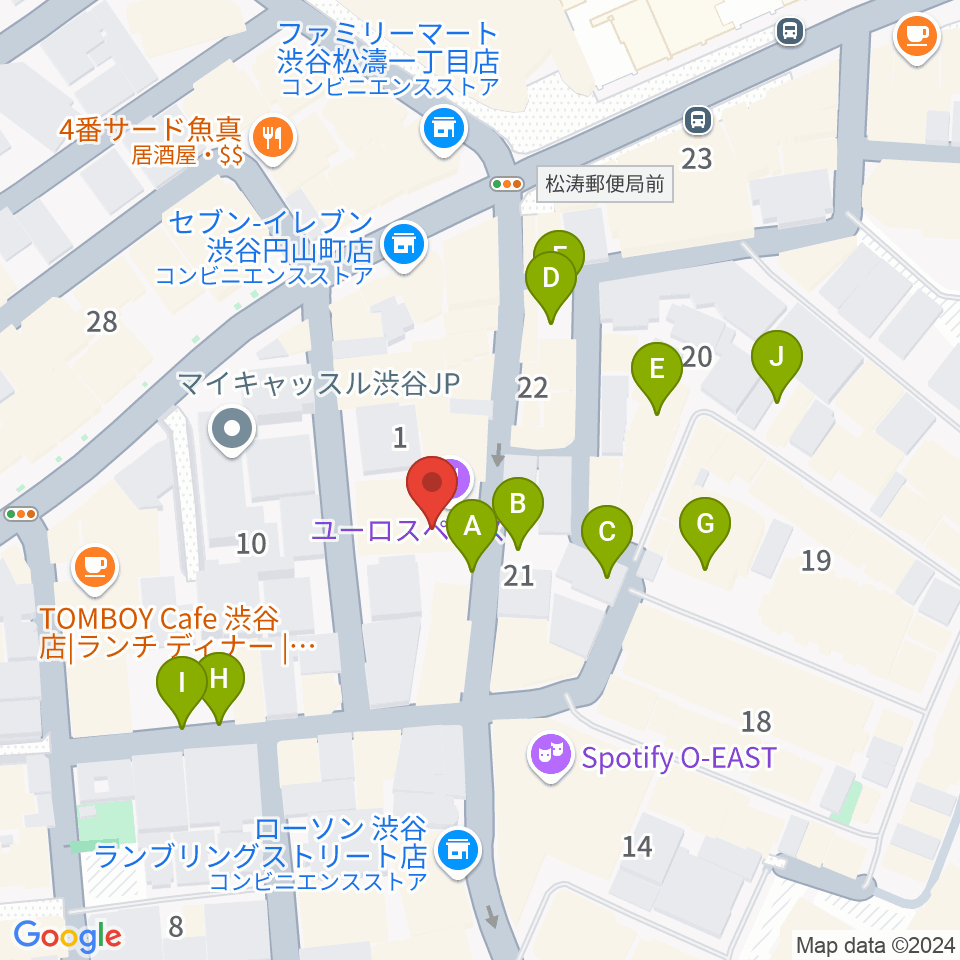 渋谷LOFT9周辺の駐車場・コインパーキング一覧地図