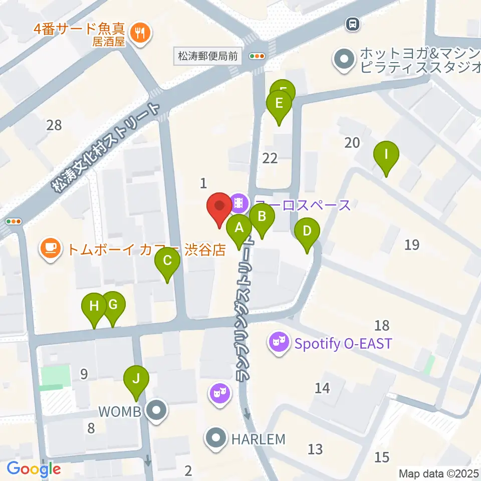 渋谷LOFT9周辺の駐車場・コインパーキング一覧地図