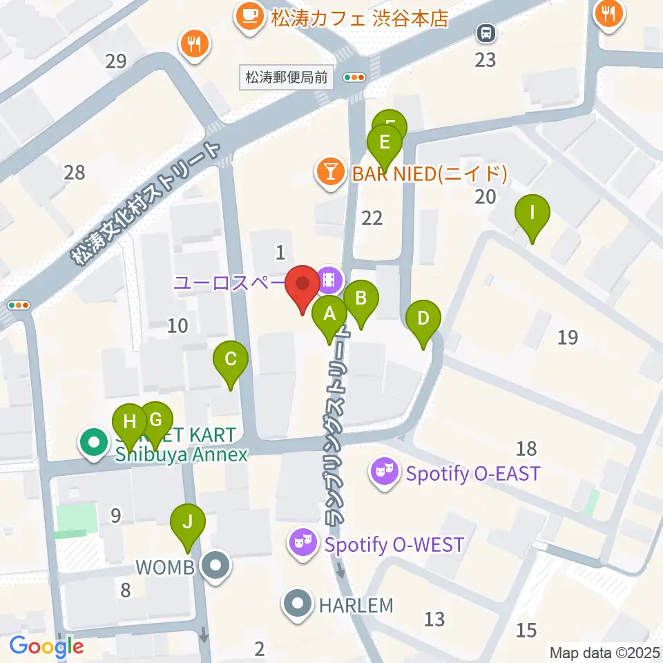 渋谷LOFT9周辺の駐車場・コインパーキング一覧地図