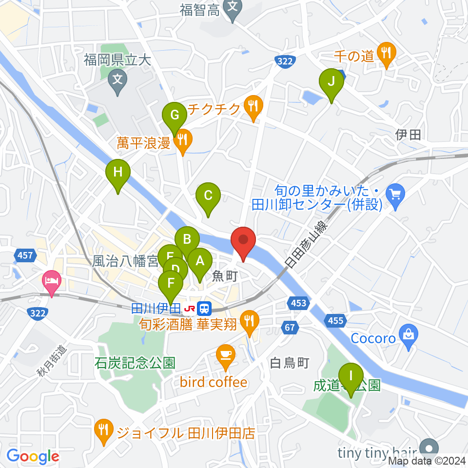 田川ダイアモンドムーン周辺の駐車場・コインパーキング一覧地図