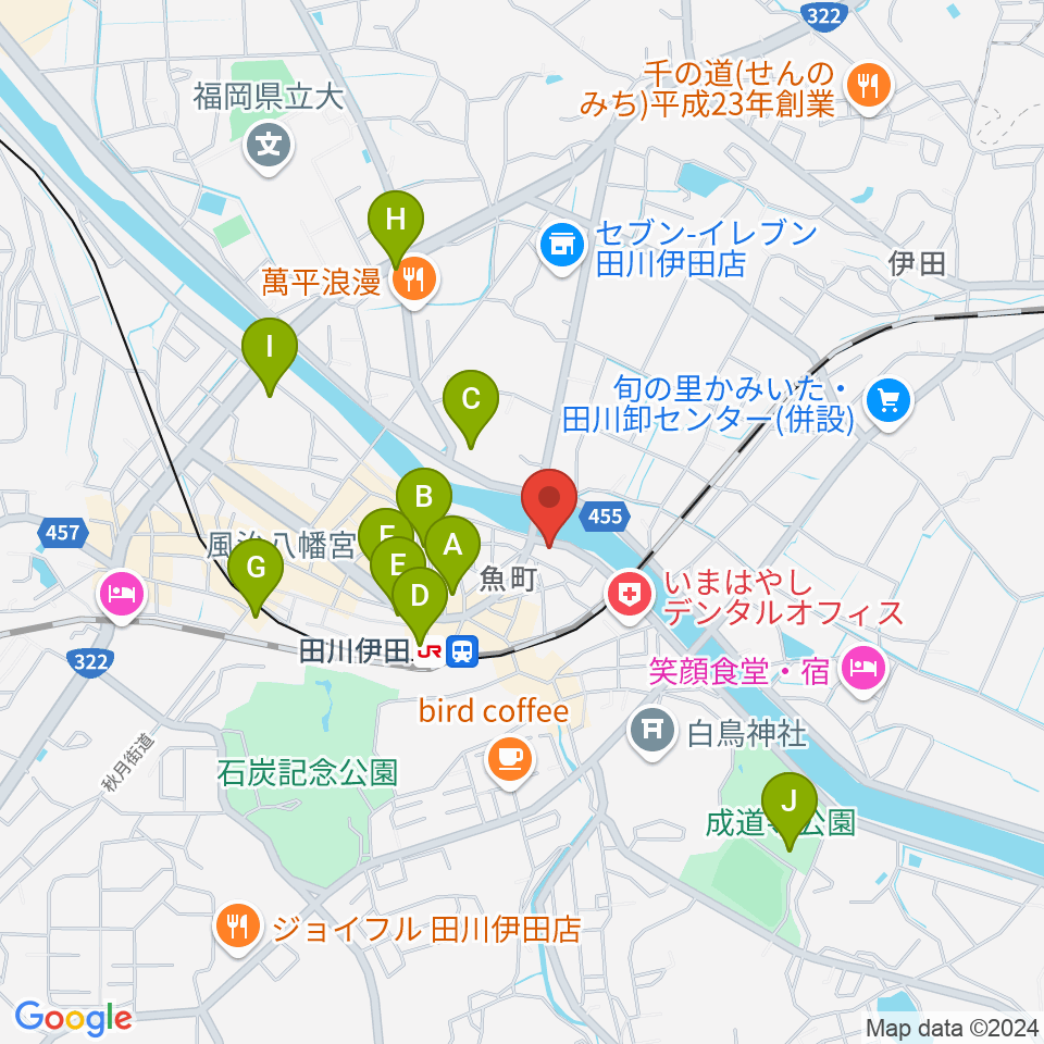 田川ダイアモンドムーン周辺の駐車場・コインパーキング一覧地図