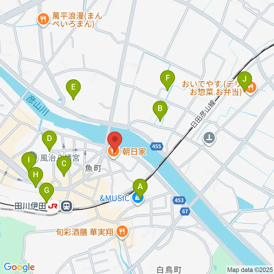 田川ダイアモンドムーン周辺の駐車場・コインパーキング一覧地図