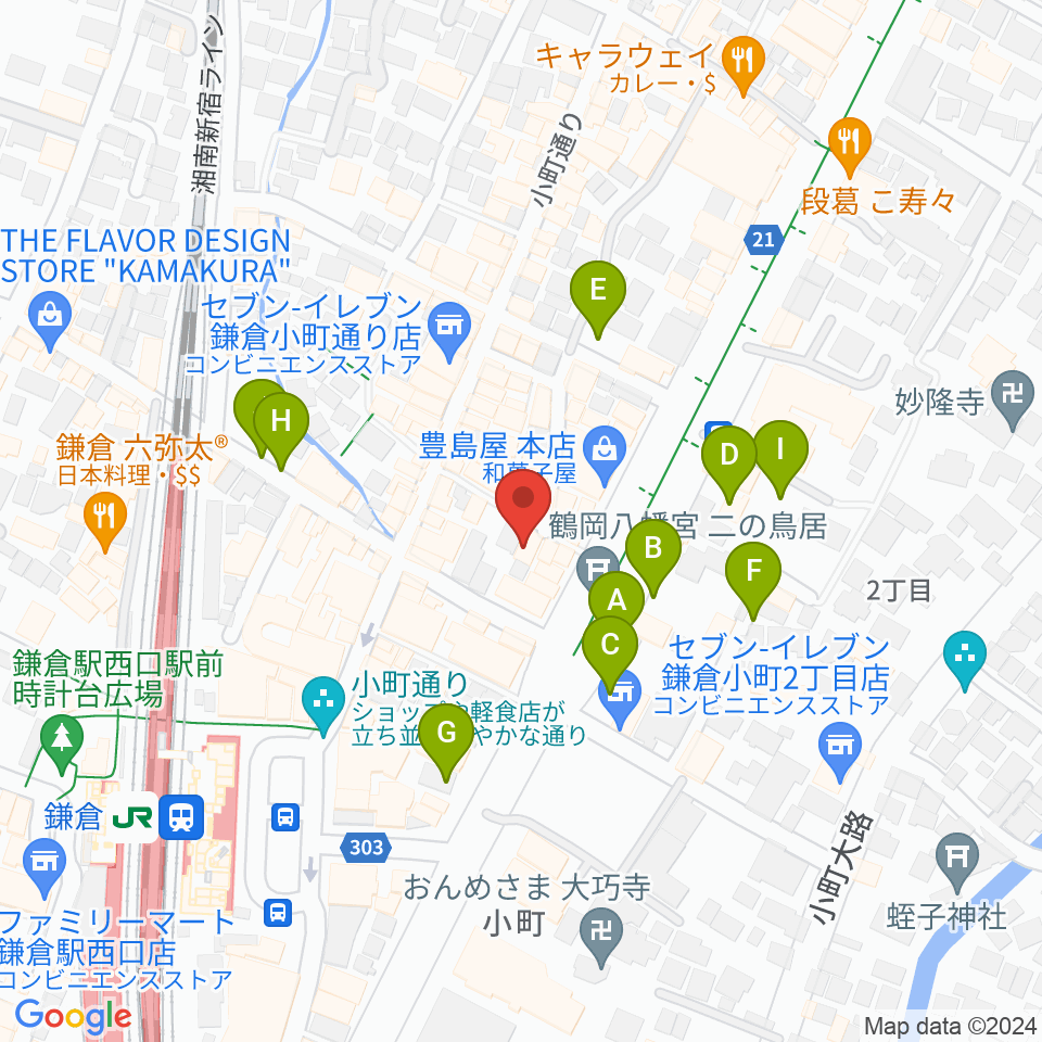 鎌倉ダフネ周辺の駐車場・コインパーキング一覧地図