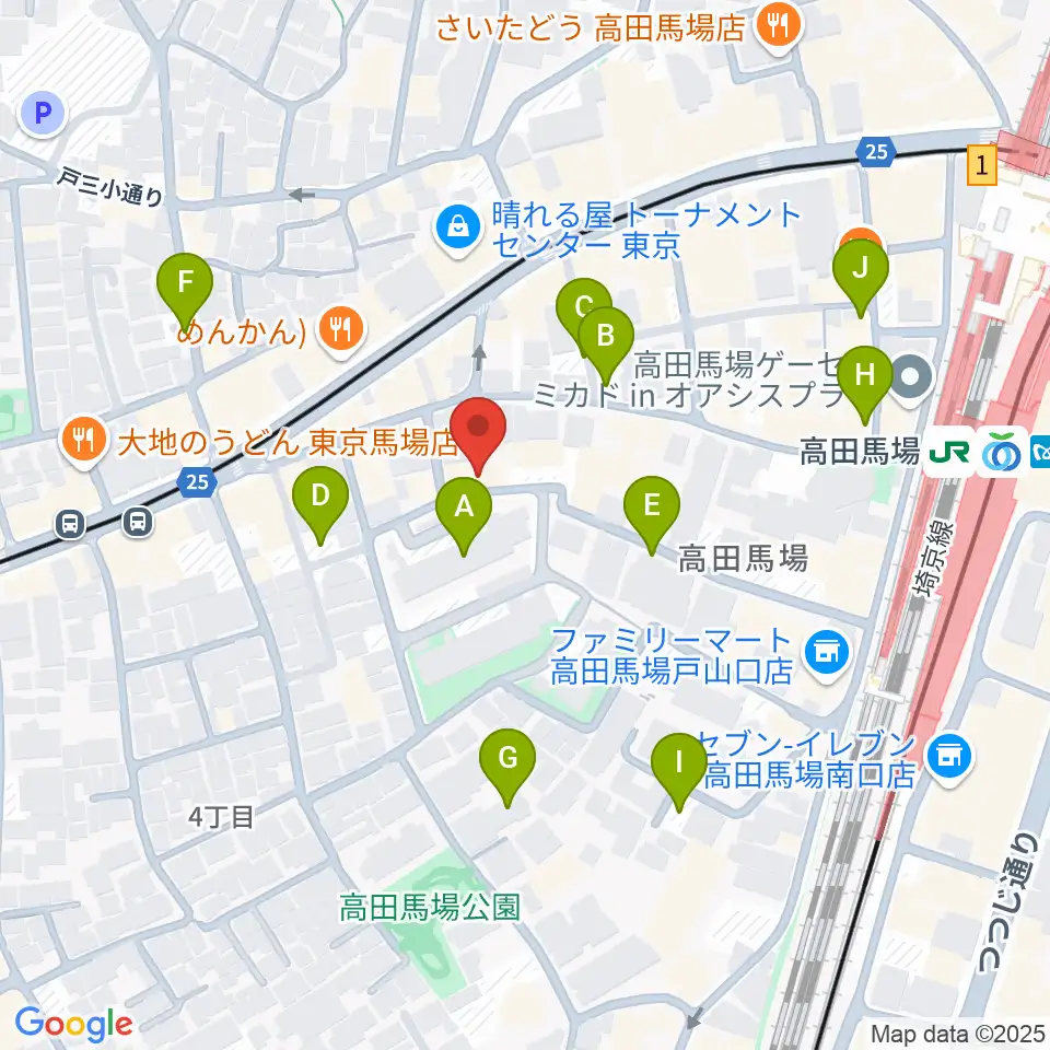 音部屋スクエア周辺の駐車場・コインパーキング一覧地図