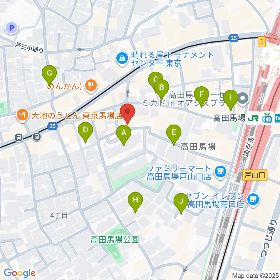 音部屋スクエア周辺の駐車場・コインパーキング一覧地図