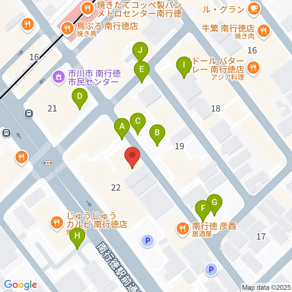 ミュージックメソッド周辺の駐車場・コインパーキング一覧地図