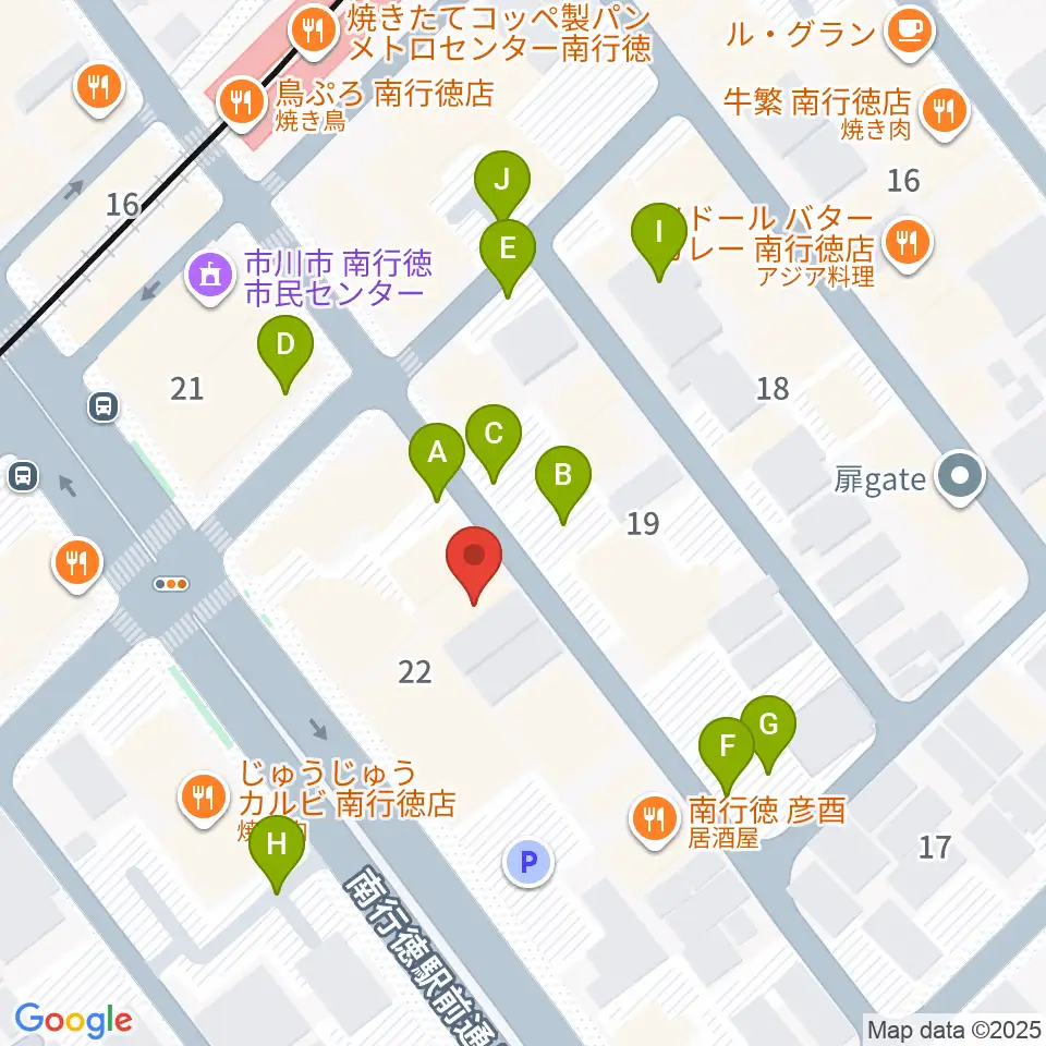 ミュージックメソッド周辺の駐車場・コインパーキング一覧地図