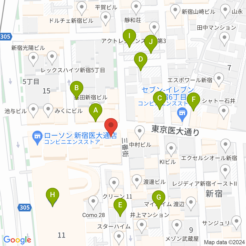 東京音楽院周辺の駐車場・コインパーキング一覧地図