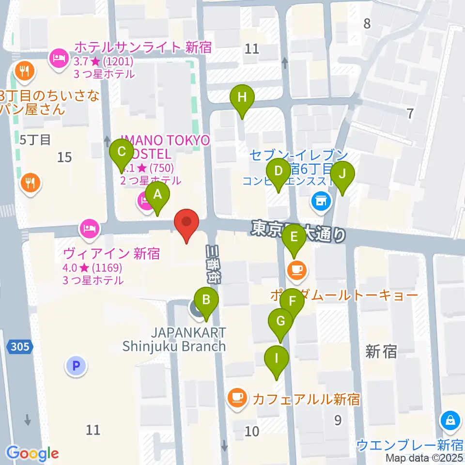 東京音楽院周辺の駐車場・コインパーキング一覧地図