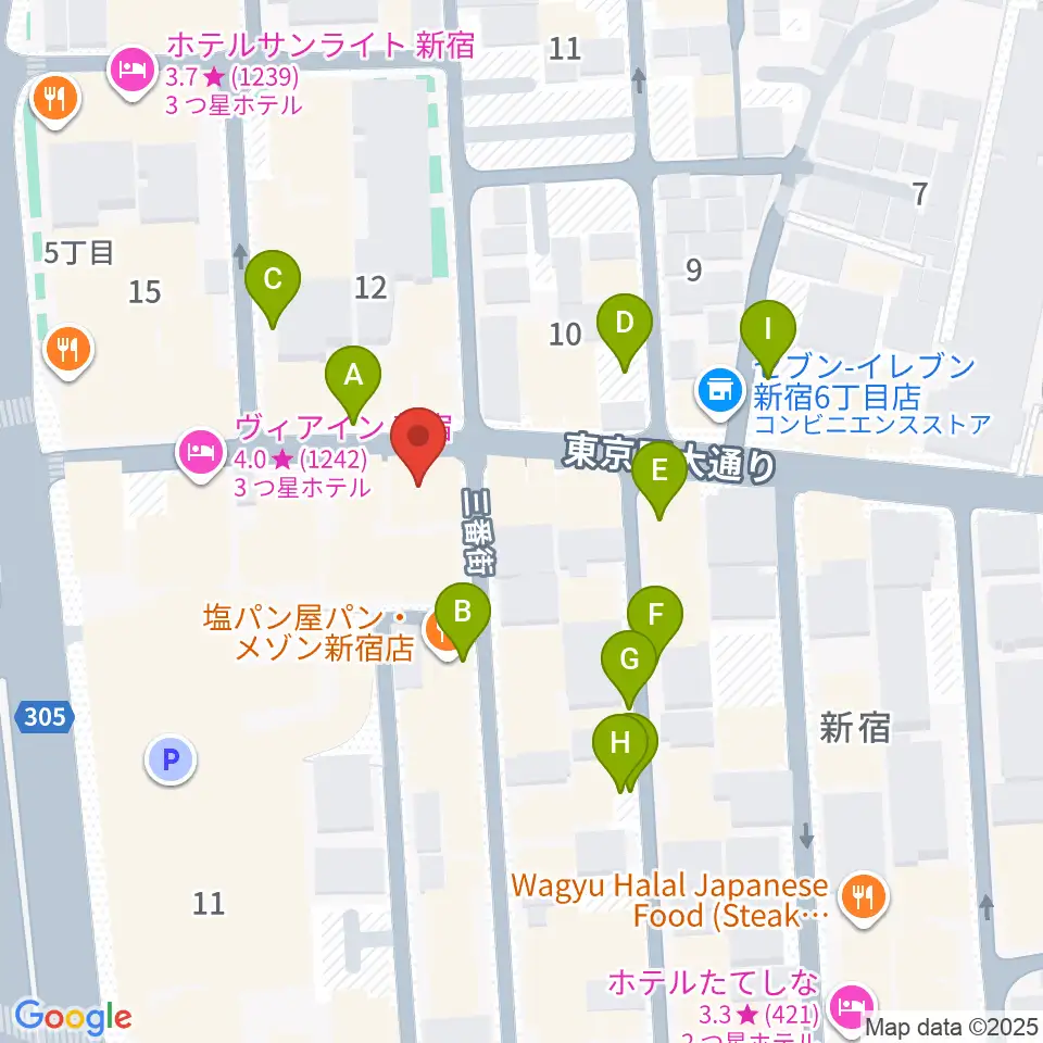 東京音楽院周辺の駐車場・コインパーキング一覧地図