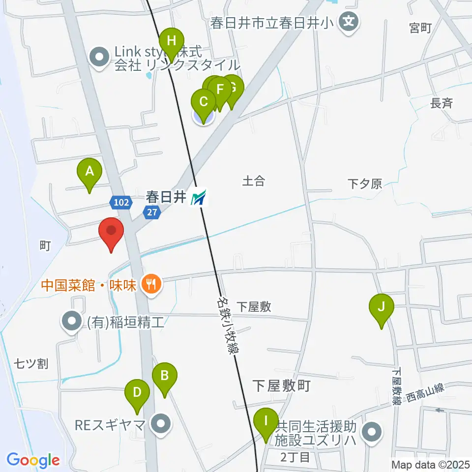 音楽教室ココハ春日井校周辺の駐車場・コインパーキング一覧地図