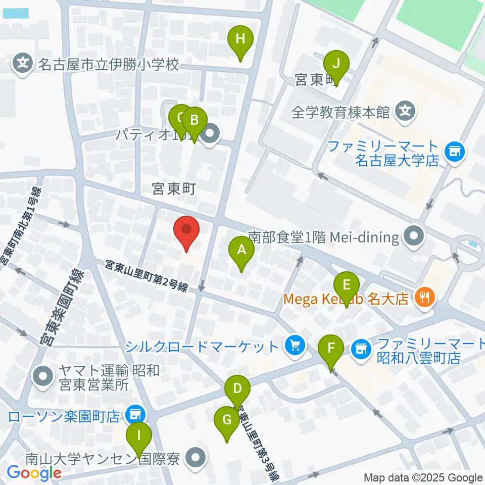 ムジーク・ゾリステン周辺の駐車場・コインパーキング一覧地図