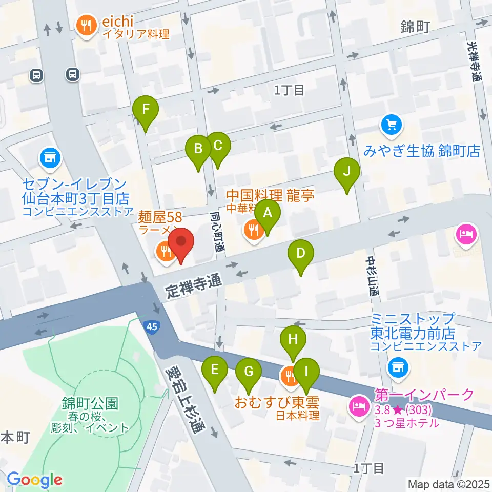 スタジオムジカ周辺の駐車場・コインパーキング一覧地図