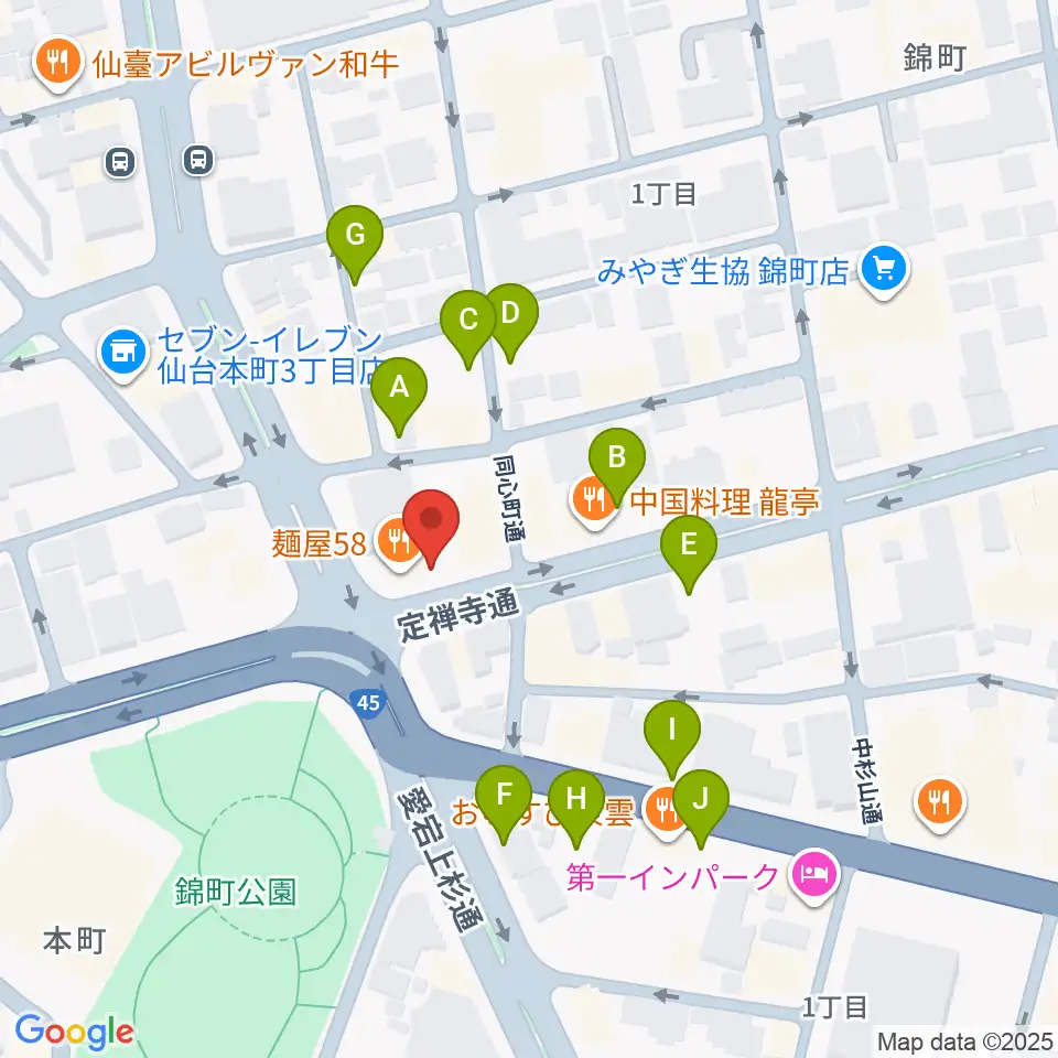 スタジオムジカ周辺の駐車場・コインパーキング一覧地図
