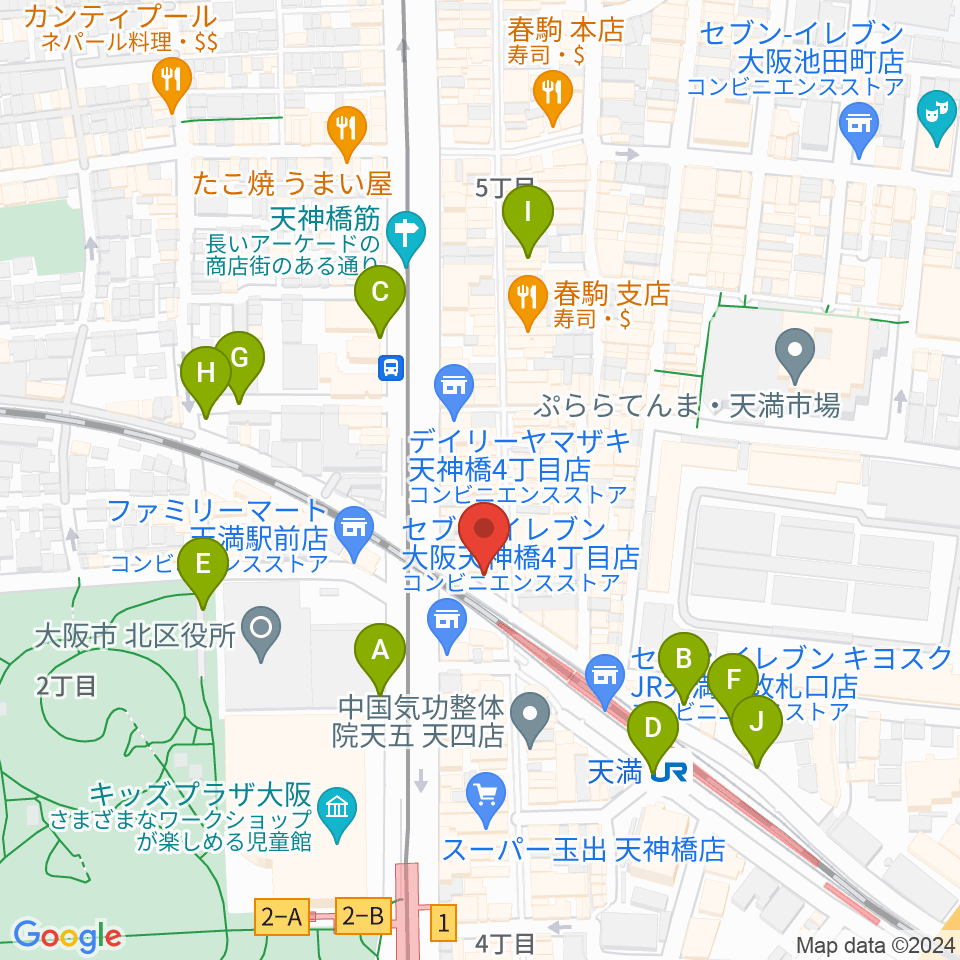 天満フラットフラミンゴ周辺の駐車場・コインパーキング一覧地図