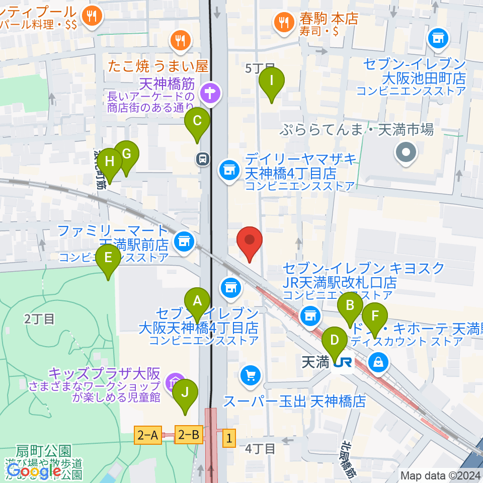 天満フラットフラミンゴ周辺の駐車場・コインパーキング一覧地図