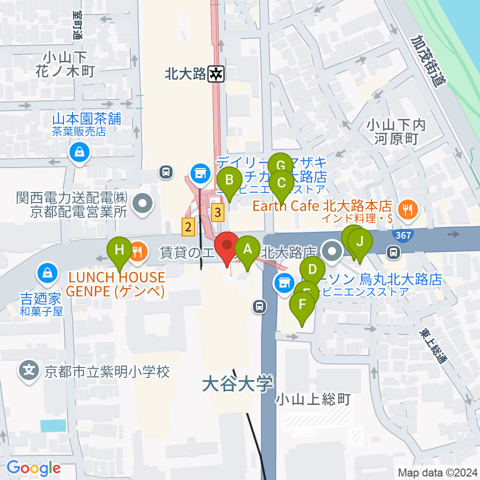 Radio Mix Kyoto周辺の駐車場・コインパーキング一覧地図