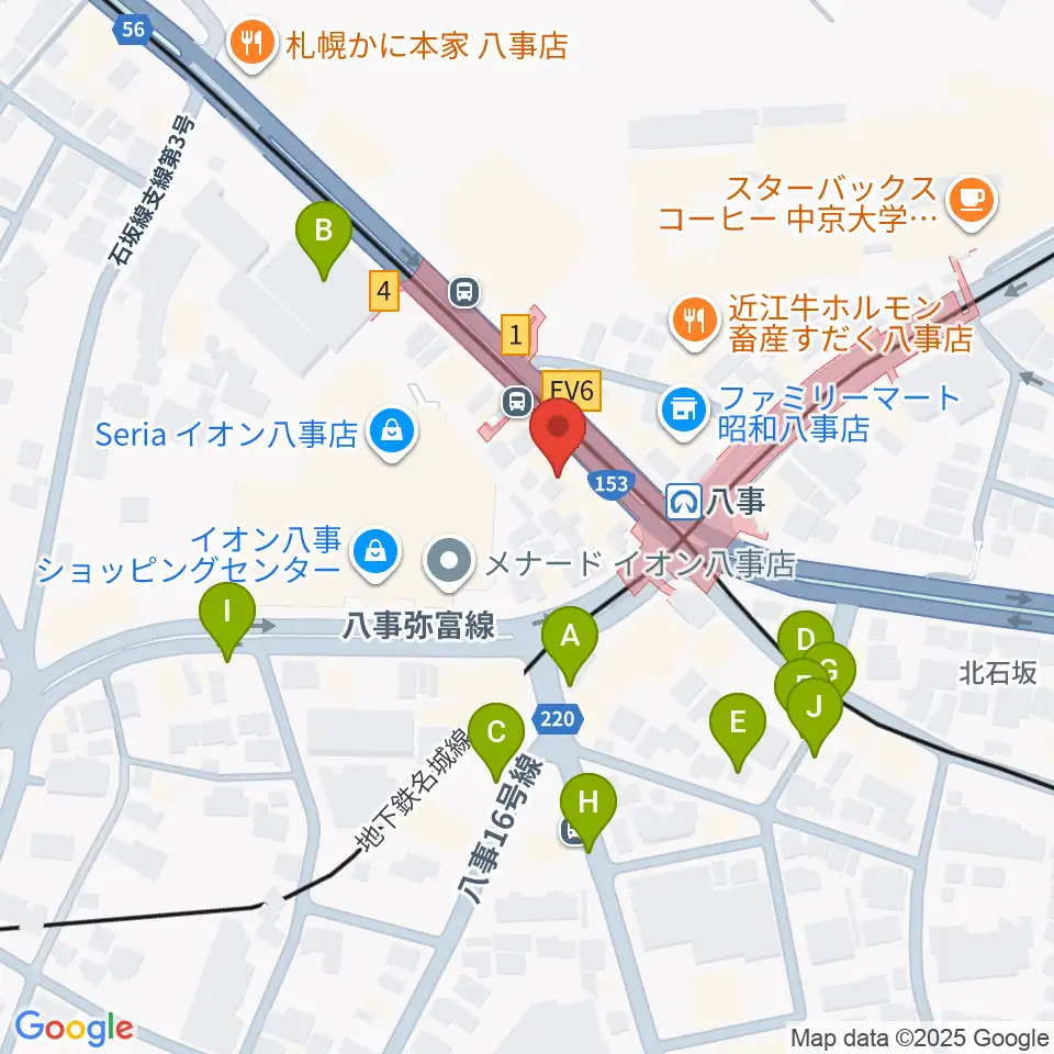 ポワンポワンスタジオ八事校周辺の駐車場・コインパーキング一覧地図