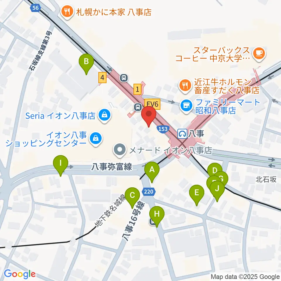 ポワンポワンスタジオ八事校周辺の駐車場・コインパーキング一覧地図