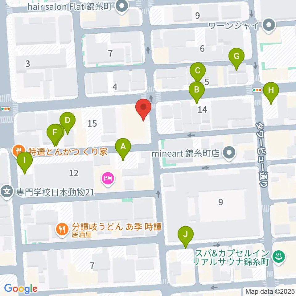 セルフストリングス音楽教室周辺の駐車場・コインパーキング一覧地図