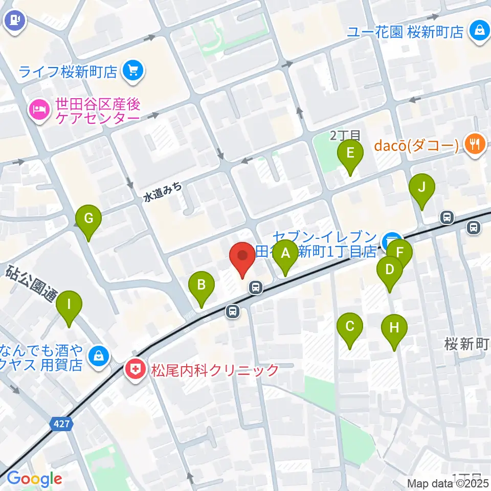 桜新町NEIGHBOR周辺の駐車場・コインパーキング一覧地図