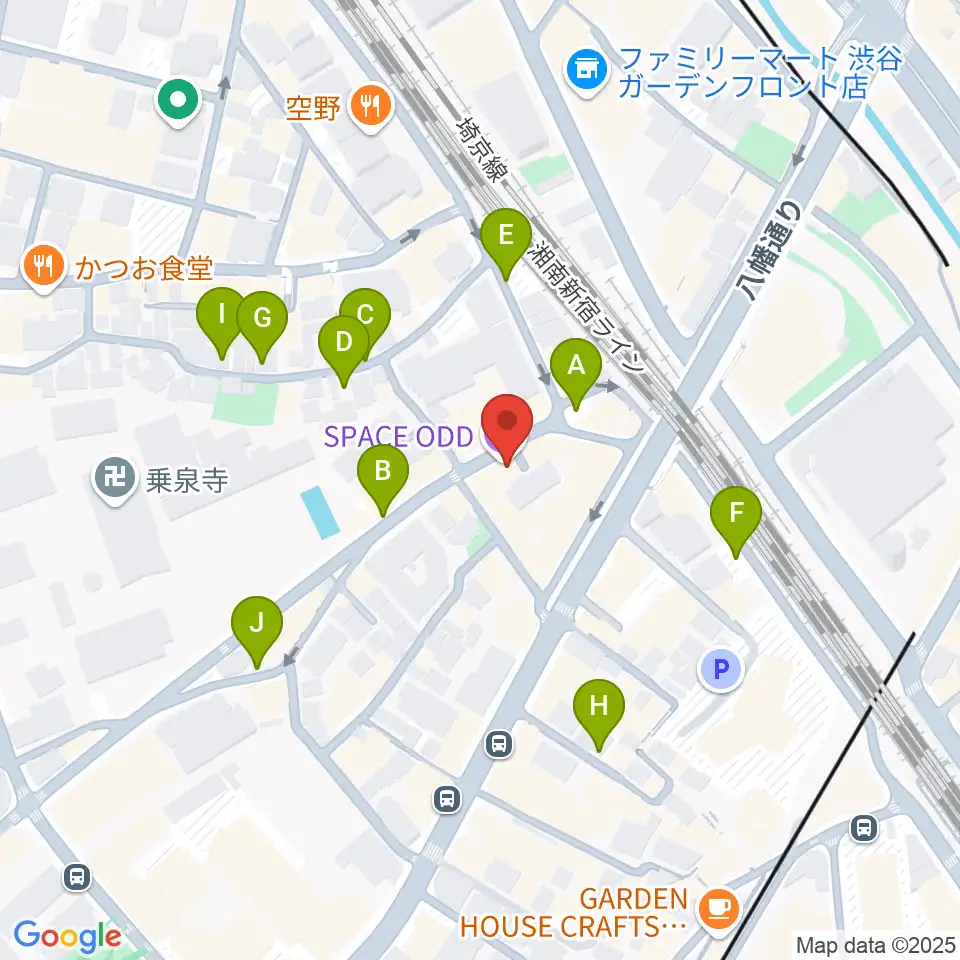 代官山スペースオッド周辺の駐車場・コインパーキング一覧地図