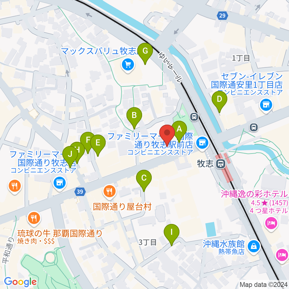 那覇D-Set Cafe周辺の駐車場・コインパーキング一覧地図