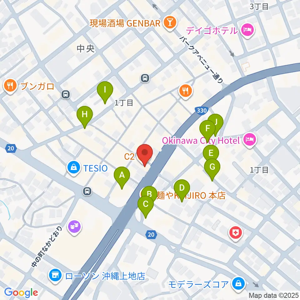 セブンスヘブンコザ周辺の駐車場・コインパーキング一覧地図