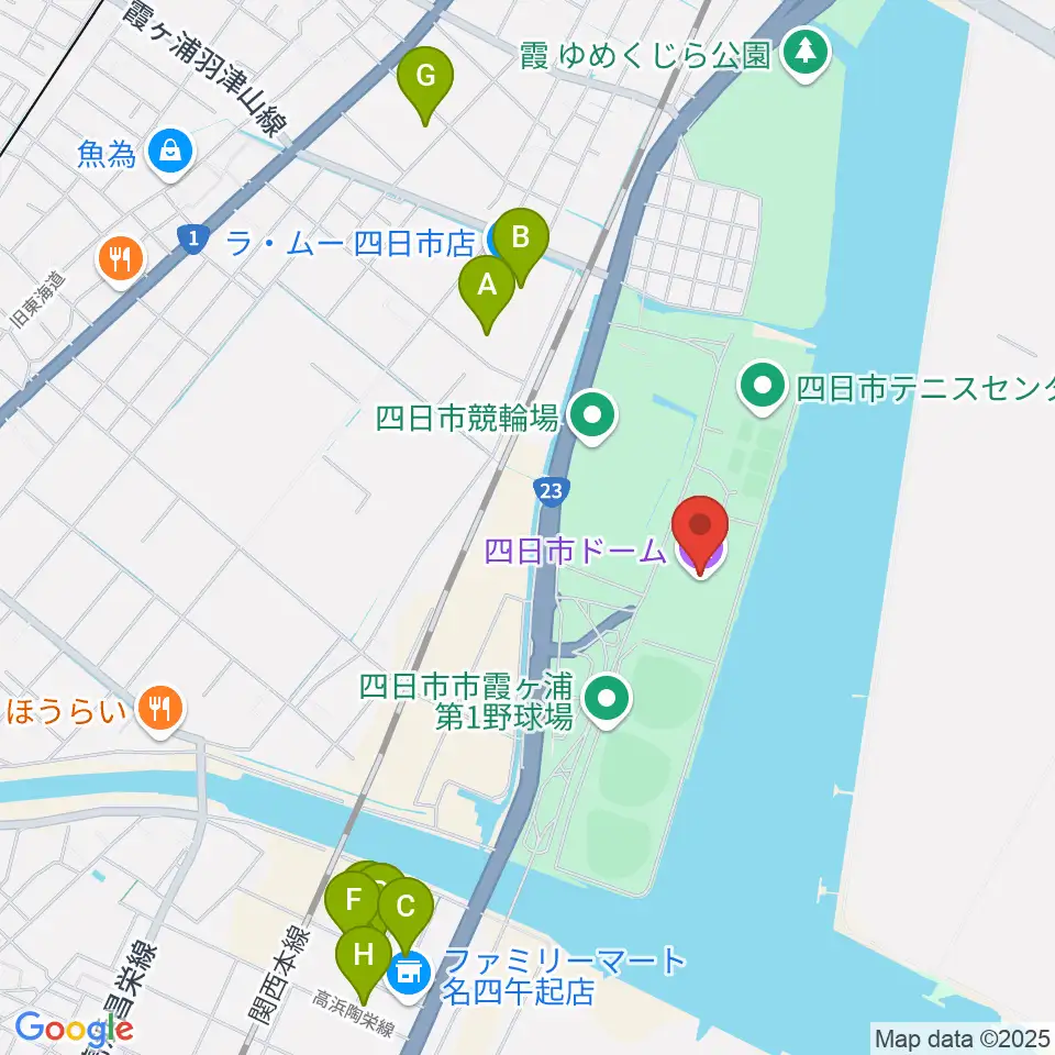四日市ドーム周辺の駐車場・コインパーキング一覧地図