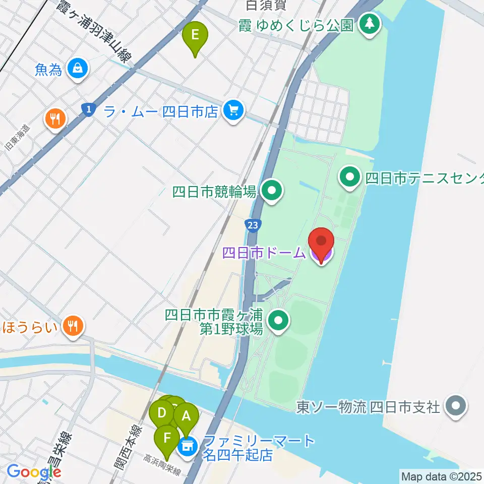 四日市ドーム周辺の駐車場・コインパーキング一覧地図