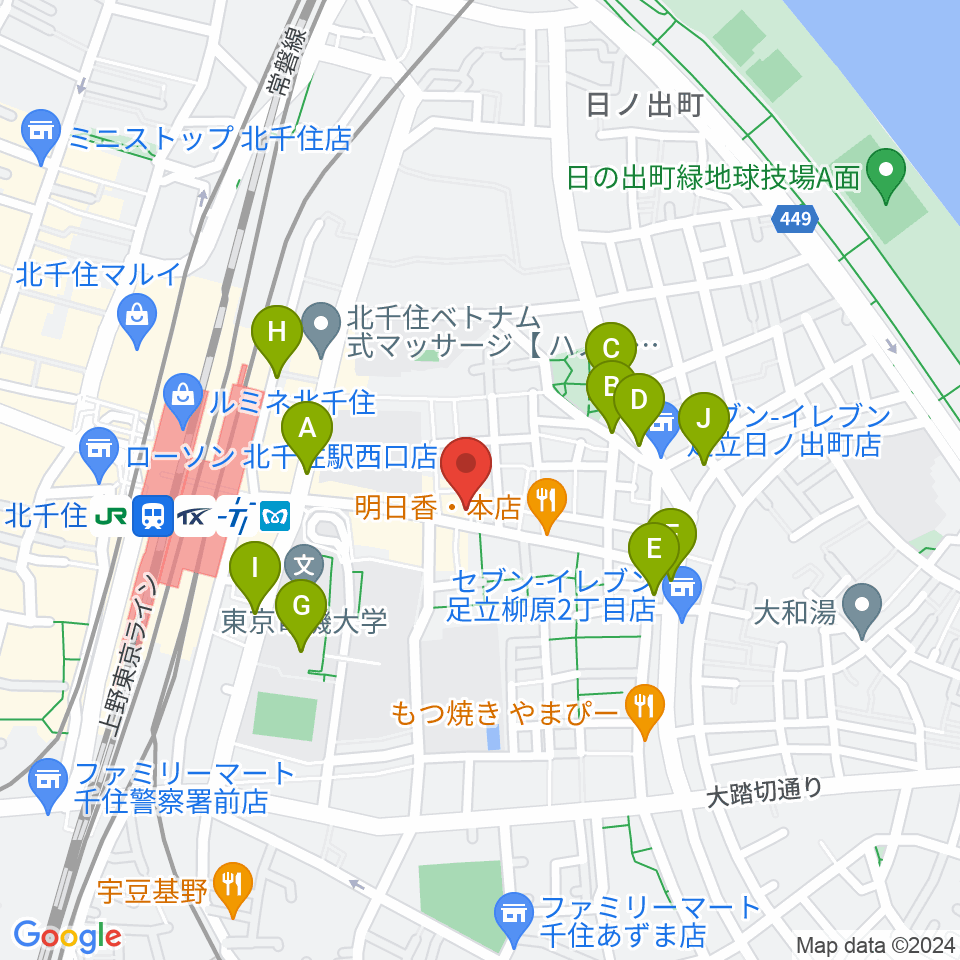 北千住マジカルファンタジー周辺の駐車場・コインパーキング一覧地図