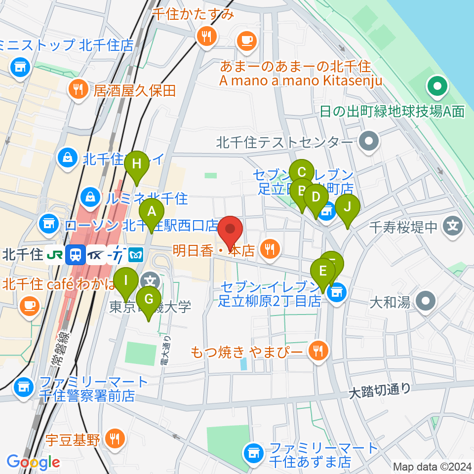 北千住マジカルファンタジー周辺の駐車場・コインパーキング一覧地図