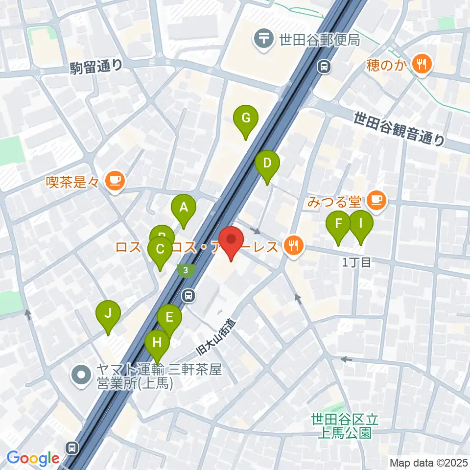TOKYO BEACH STUDIO三軒茶屋本店周辺の駐車場・コインパーキング一覧地図