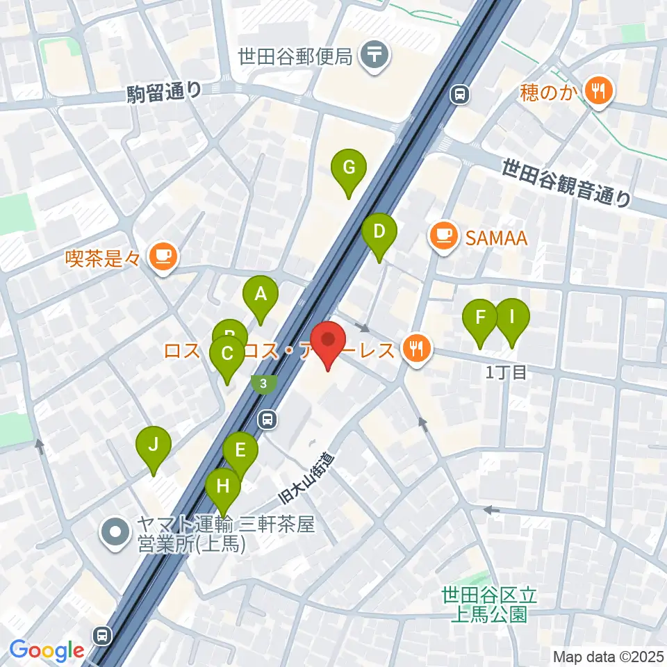 TOKYO BEACH STUDIO三軒茶屋本店周辺の駐車場・コインパーキング一覧地図