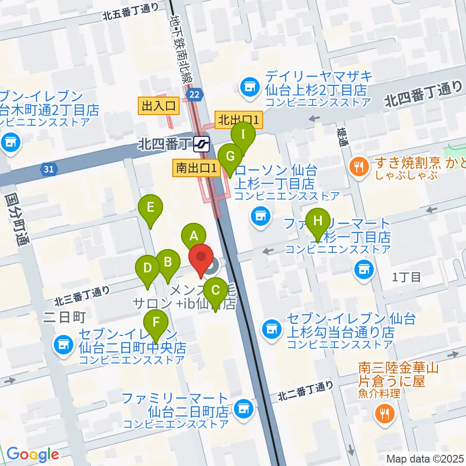 スタジオソルファ周辺の駐車場・コインパーキング一覧地図