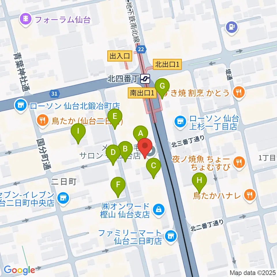 スタジオソルファ周辺の駐車場・コインパーキング一覧地図