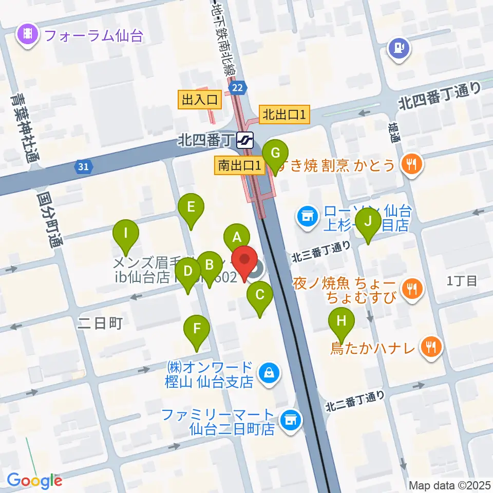 スタジオソルファ周辺の駐車場・コインパーキング一覧地図