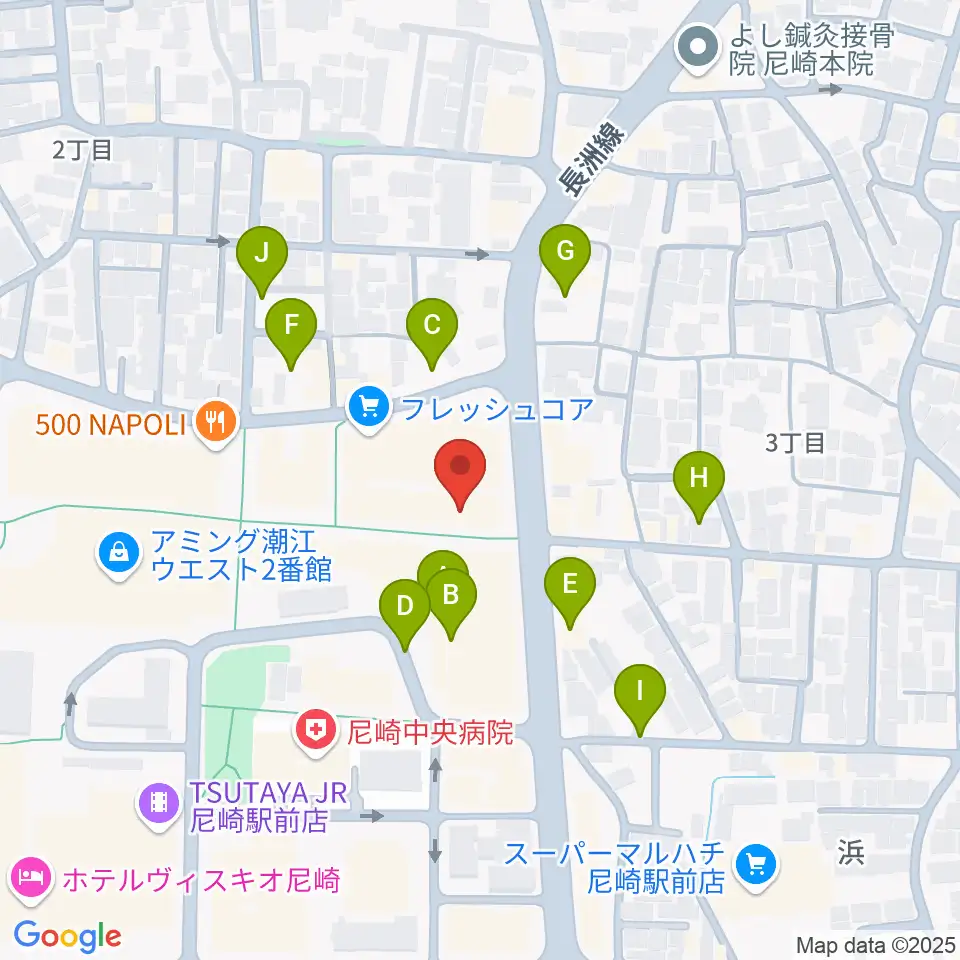 アール・エイチ・ワイ尼崎スタジオ周辺の駐車場・コインパーキング一覧地図