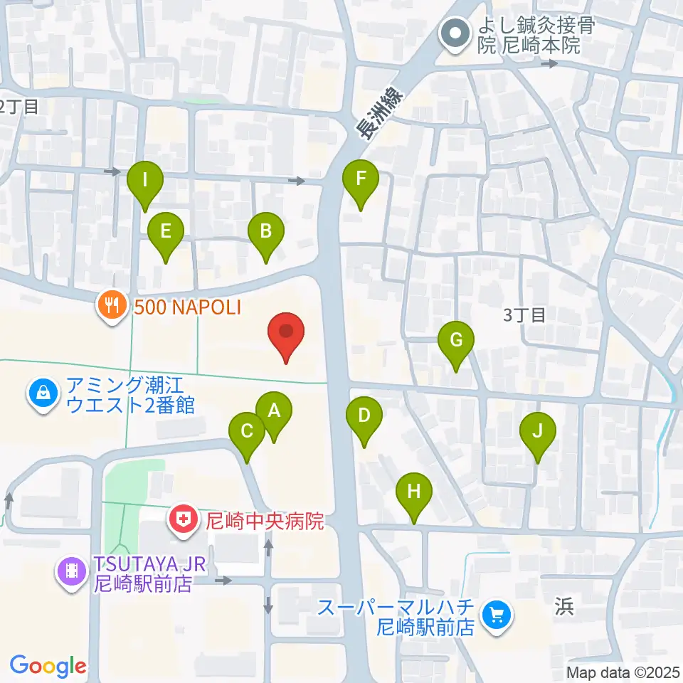 アール・エイチ・ワイ尼崎スタジオ周辺の駐車場・コインパーキング一覧地図