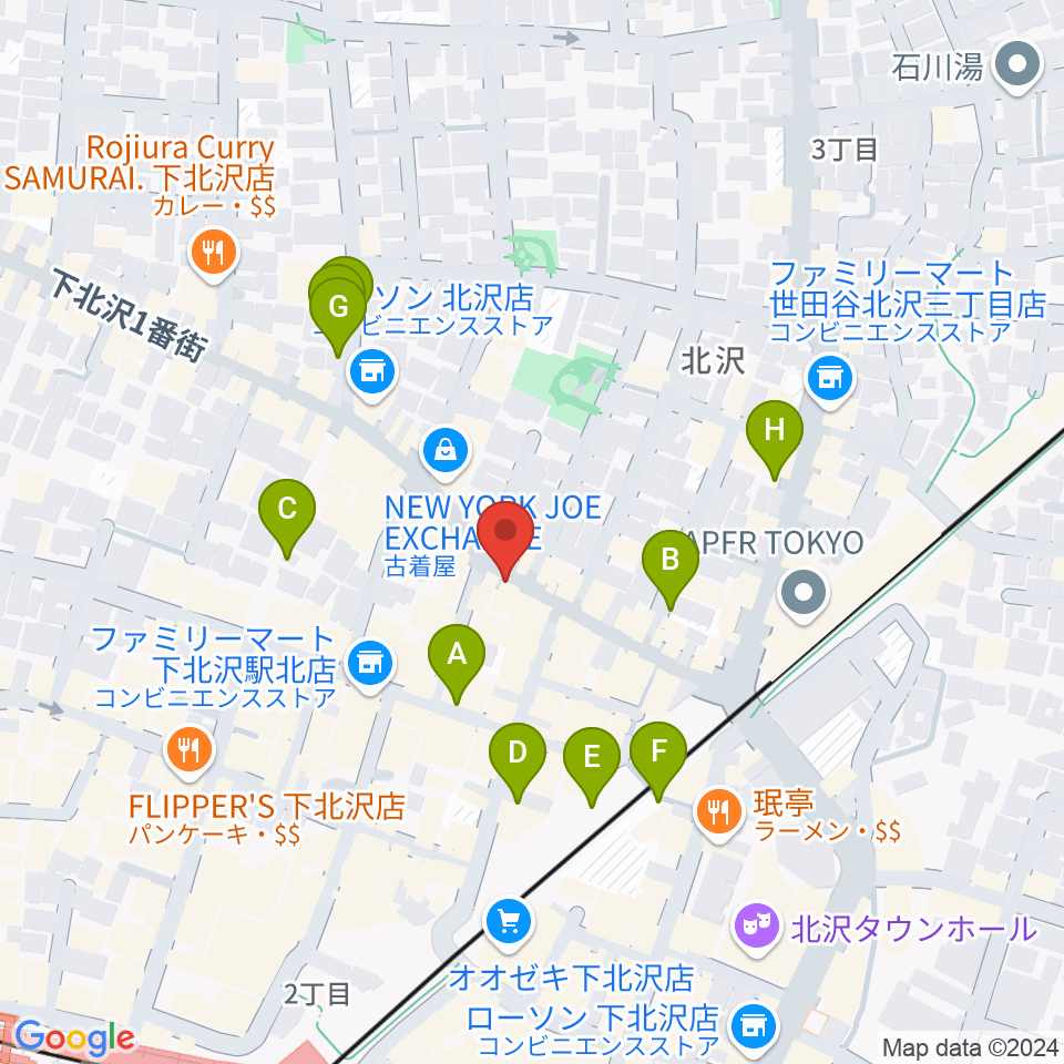 ピアノスタジオノア 下北沢店周辺の駐車場・コインパーキング一覧地図