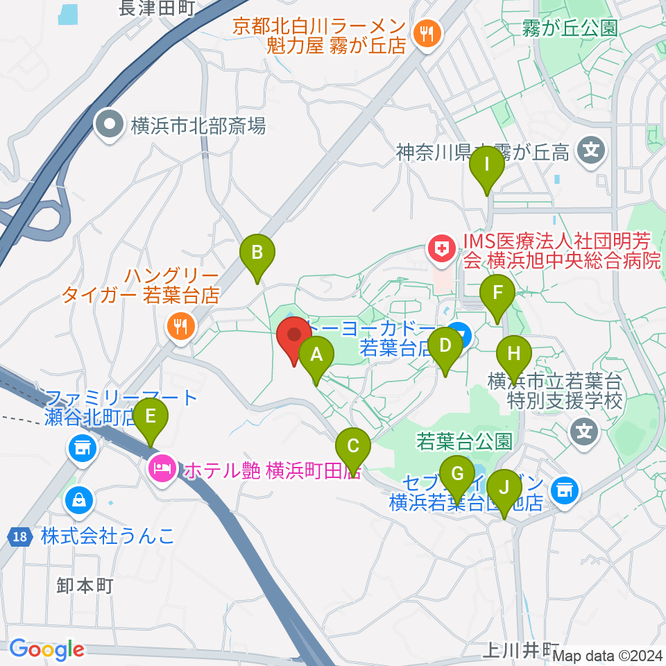 打鼓音 和太鼓教室周辺の駐車場・コインパーキング一覧地図