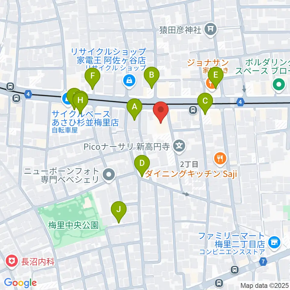 レコーディング.com周辺の駐車場・コインパーキング一覧地図