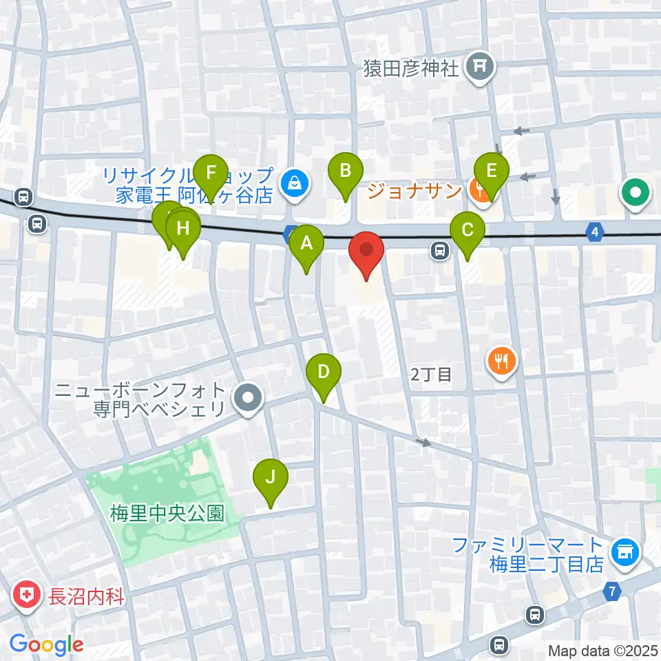 レコーディング.com周辺の駐車場・コインパーキング一覧地図