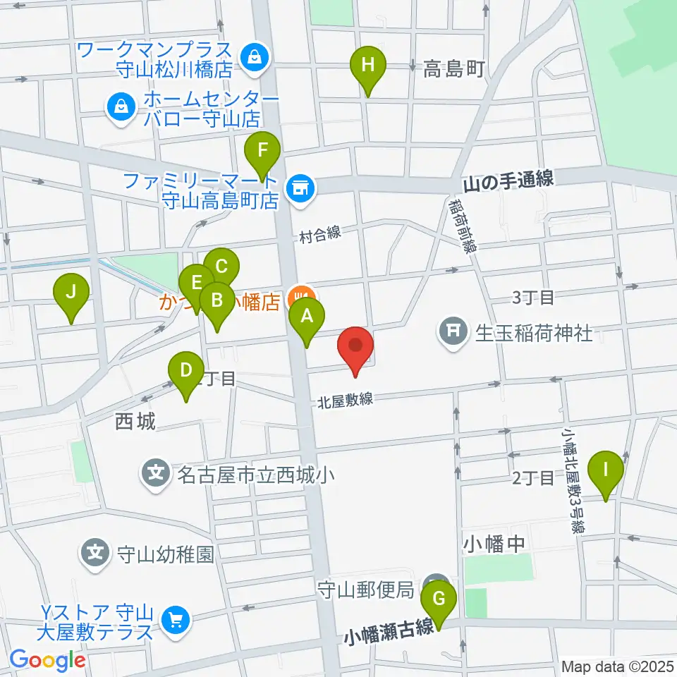 オットリーヤナカザワ周辺の駐車場・コインパーキング一覧地図