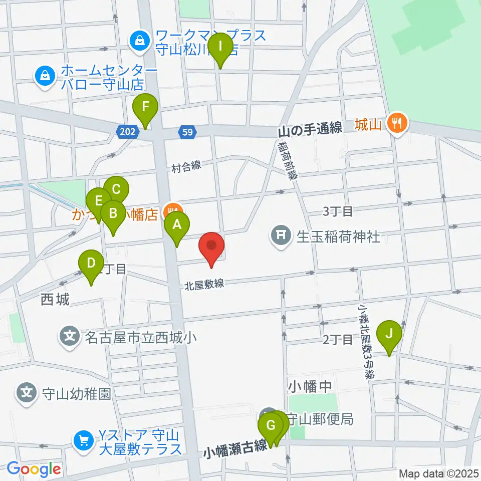 オットリーヤナカザワ周辺の駐車場・コインパーキング一覧地図