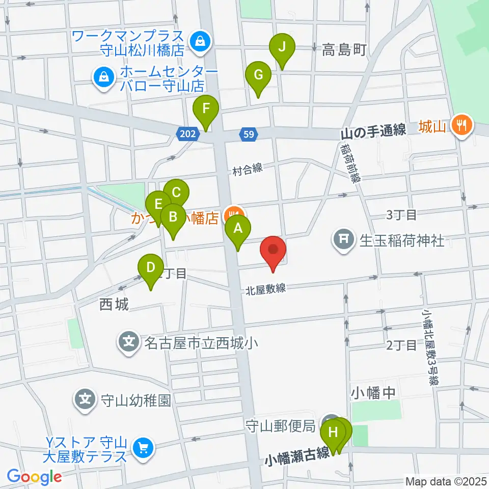 オットリーヤナカザワ周辺の駐車場・コインパーキング一覧地図