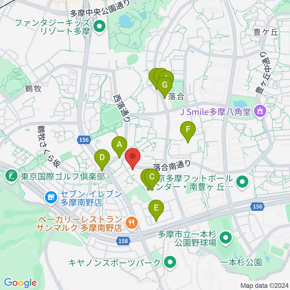 多摩市トムハウス周辺の駐車場・コインパーキング一覧地図