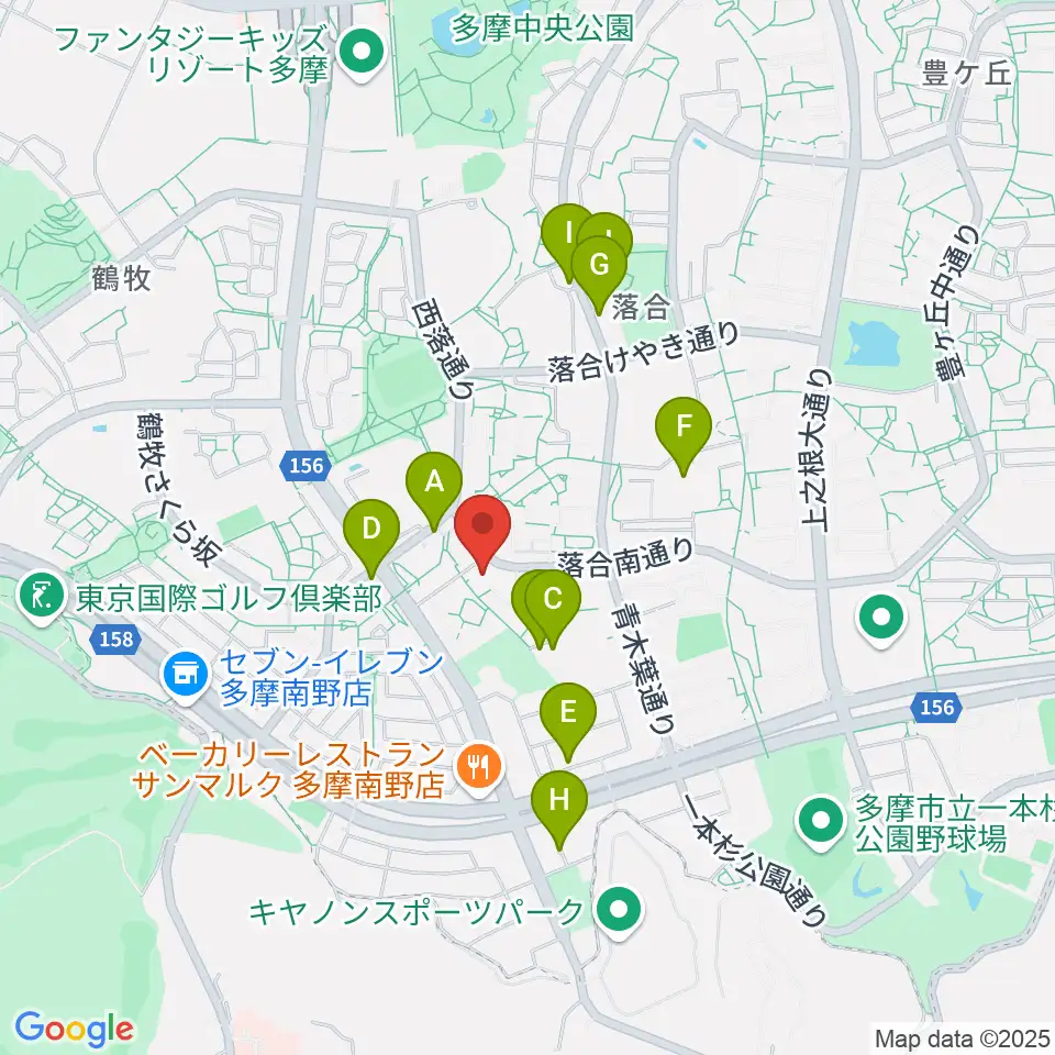 多摩市トムハウス周辺の駐車場・コインパーキング一覧地図