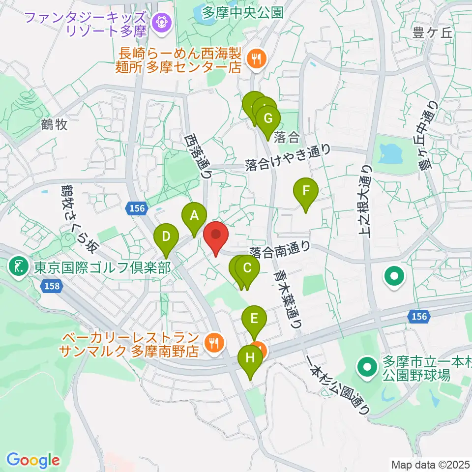多摩市トムハウス周辺の駐車場・コインパーキング一覧地図