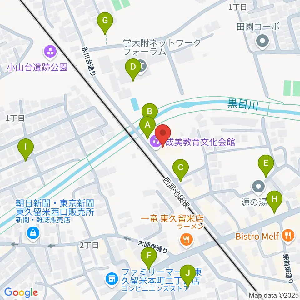 成美教育文化会館周辺の駐車場・コインパーキング一覧地図